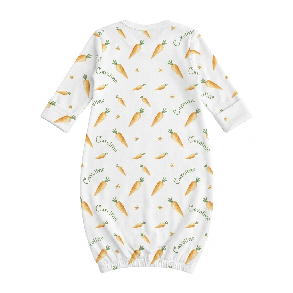 Personalized Sleep Gown in Carrot
