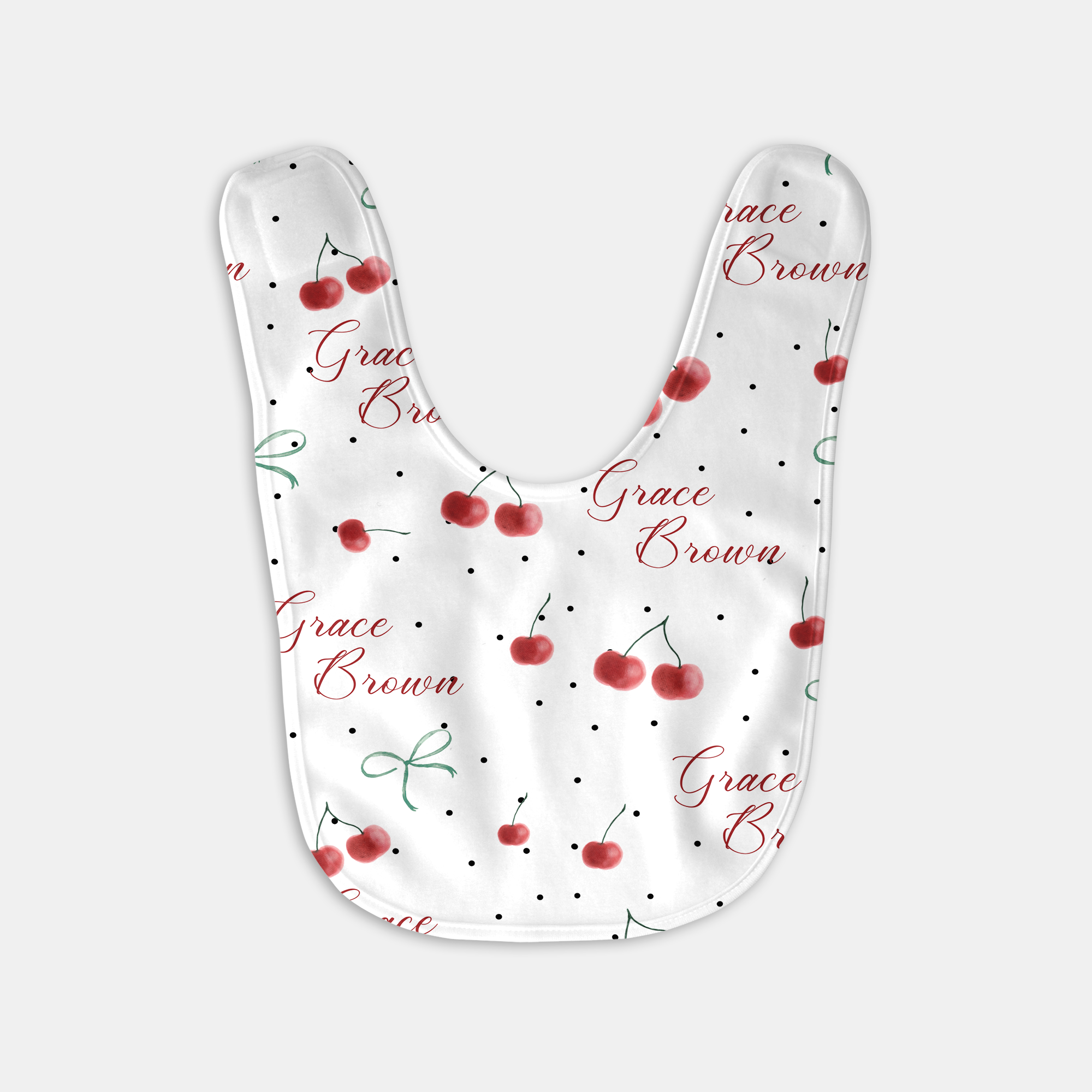 Personalized Bib and Burp Cloth Set in Cherished Baby