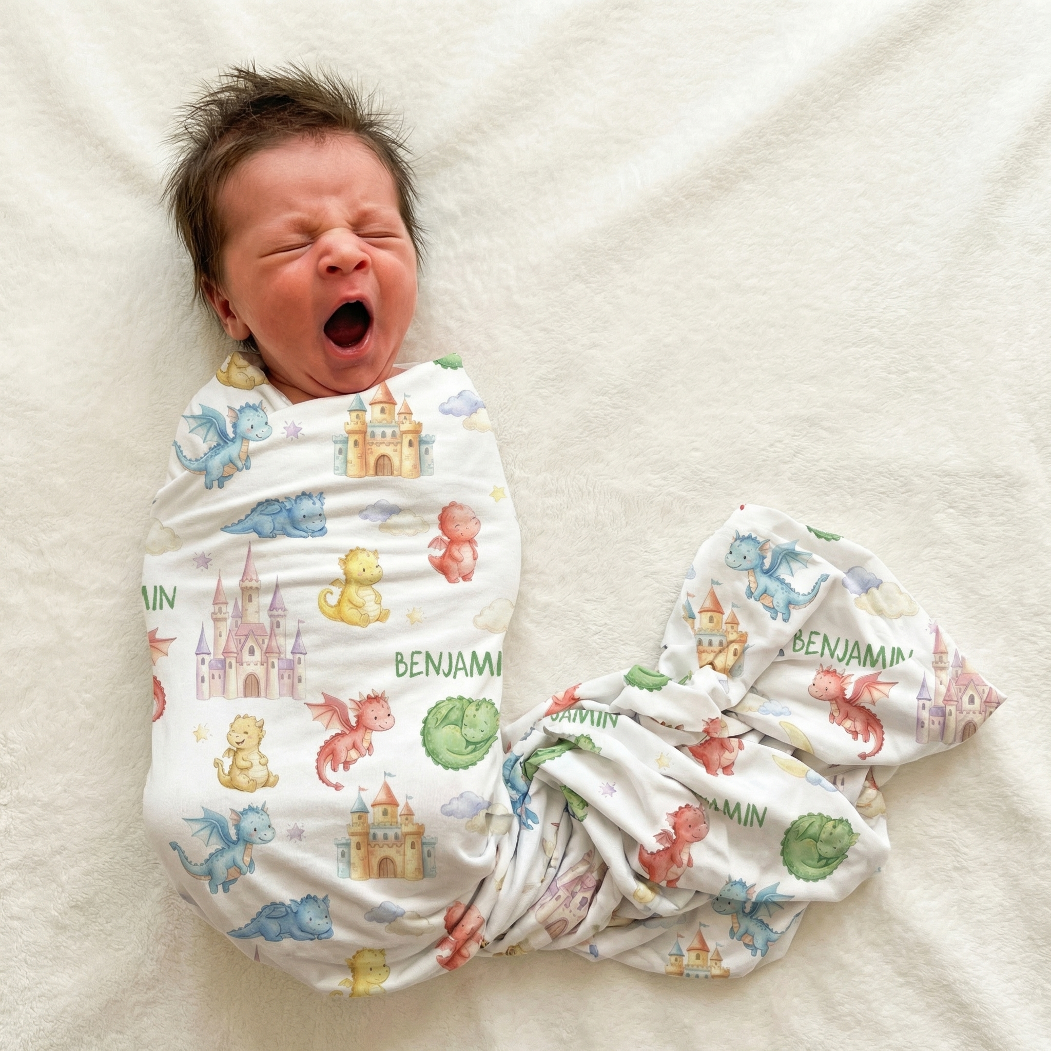 Personalized Swaddle in Dragon Kingdom