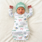 Personalized Sleep Gown in Sea Animals