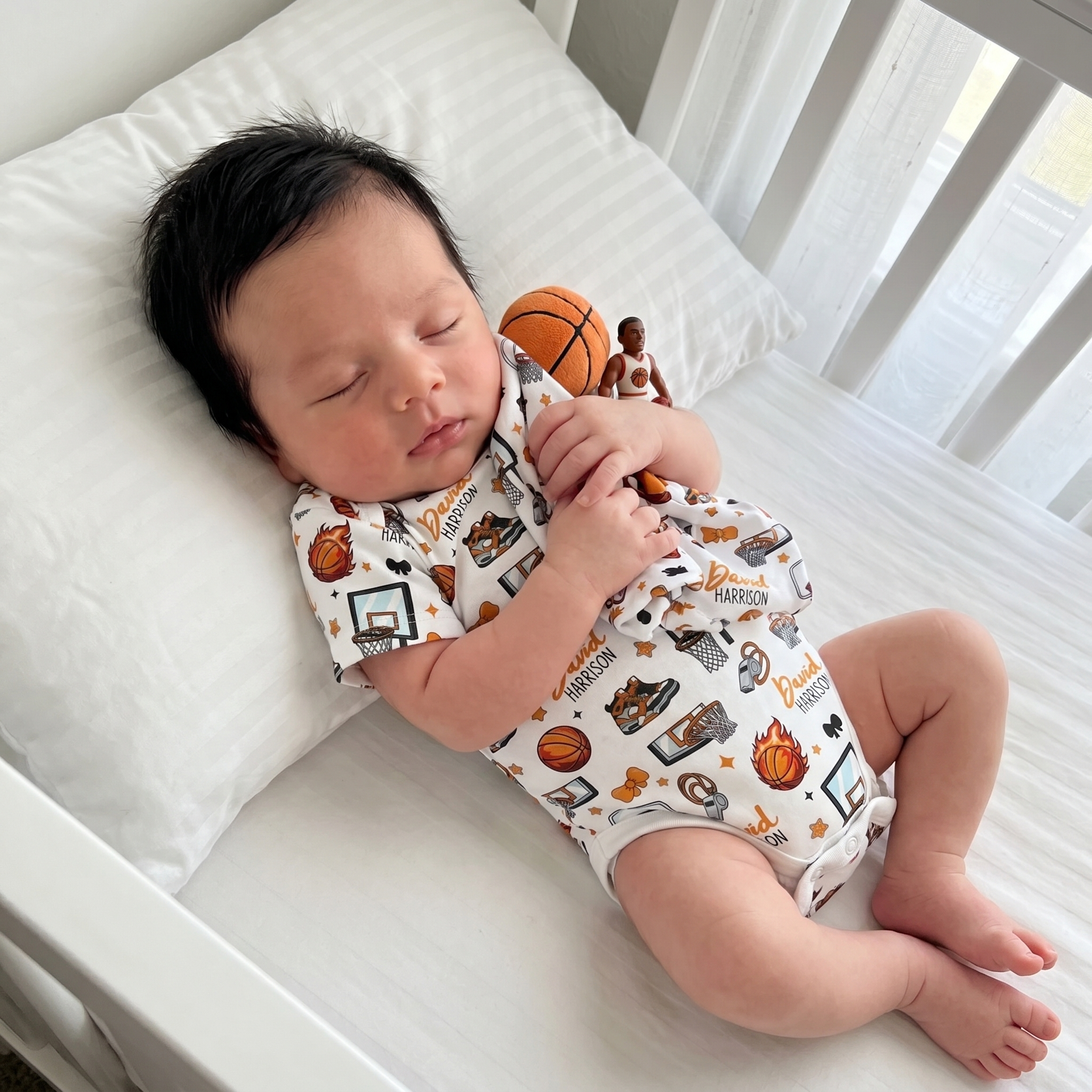 Personalized Mini Lovey in Basketball