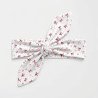 Personalized Knotted Headband in White Coquette Bow