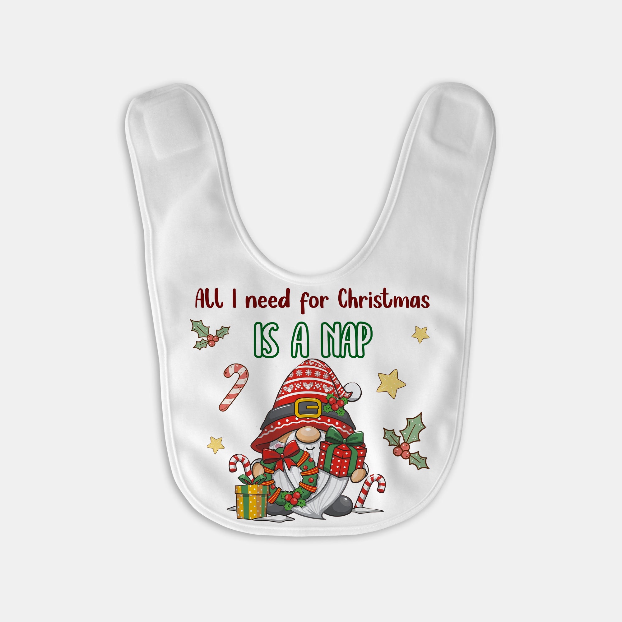 Christmas Gnomes Bib