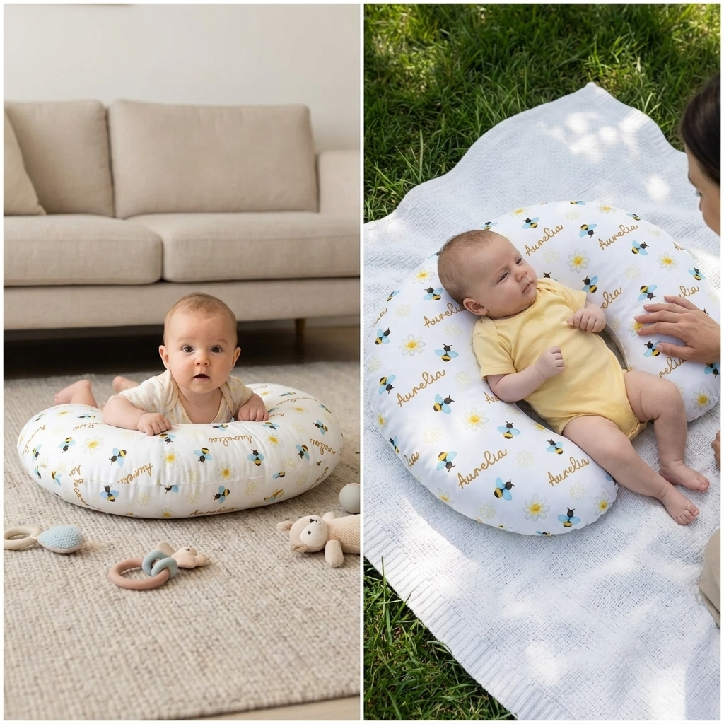 Personalized Nursing Pillow Cover in BeeBee