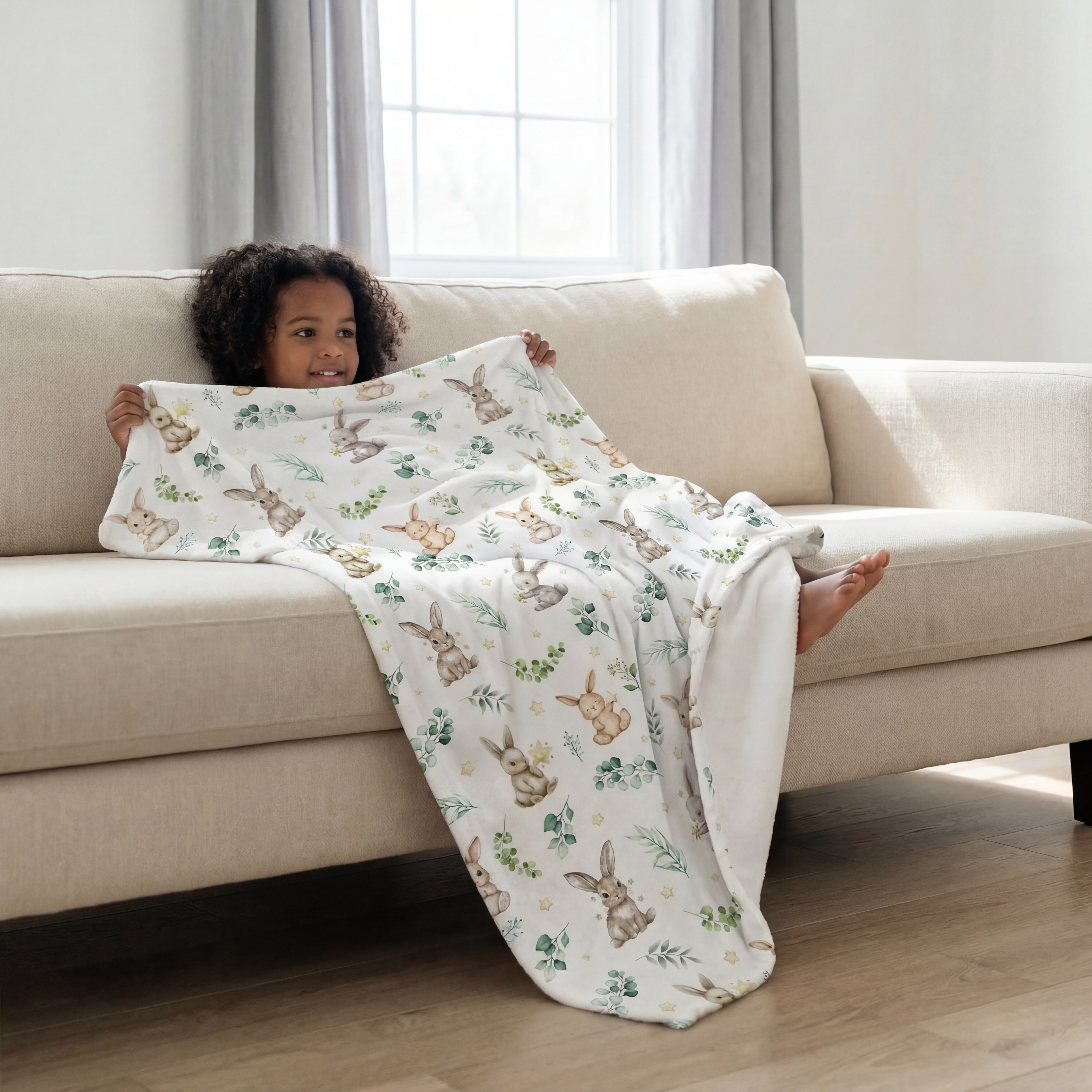 Blanket in Bunny Garden