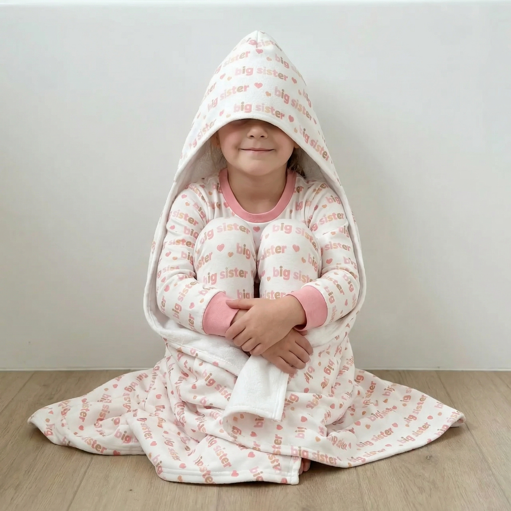Kids Hooded Towel in Big Sister