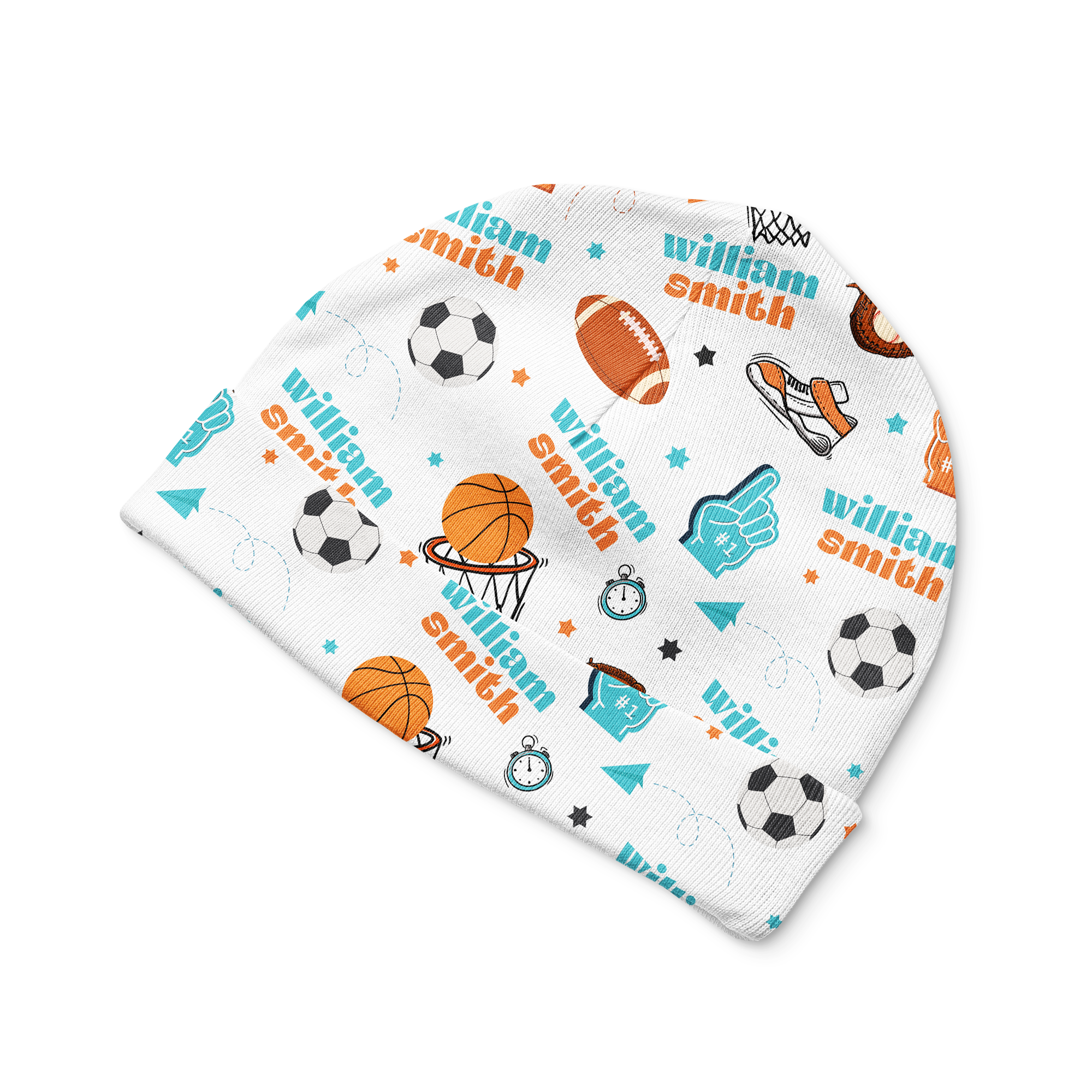 Personalized Beanie in Half Time