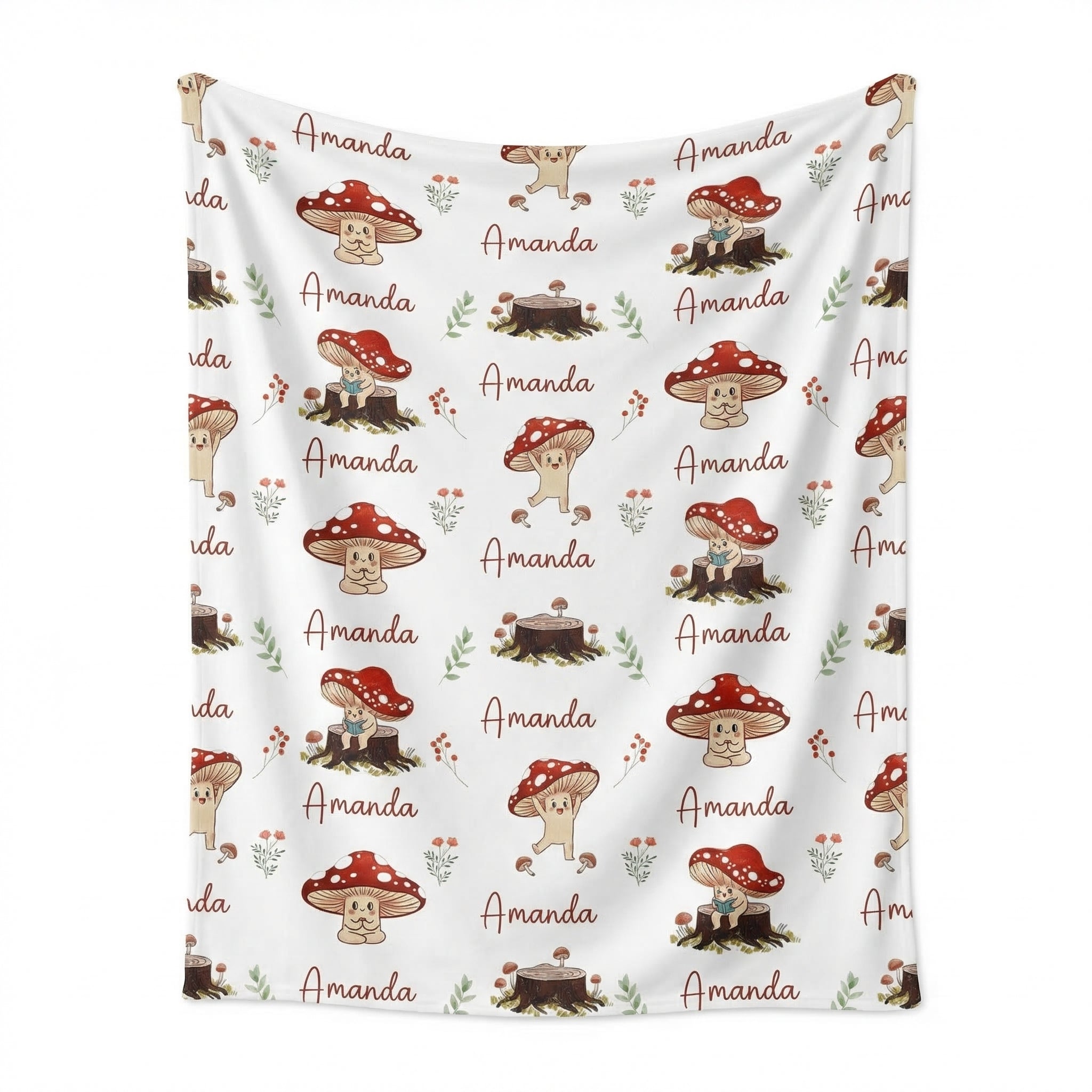 Personalized Swaddle in Mushroom