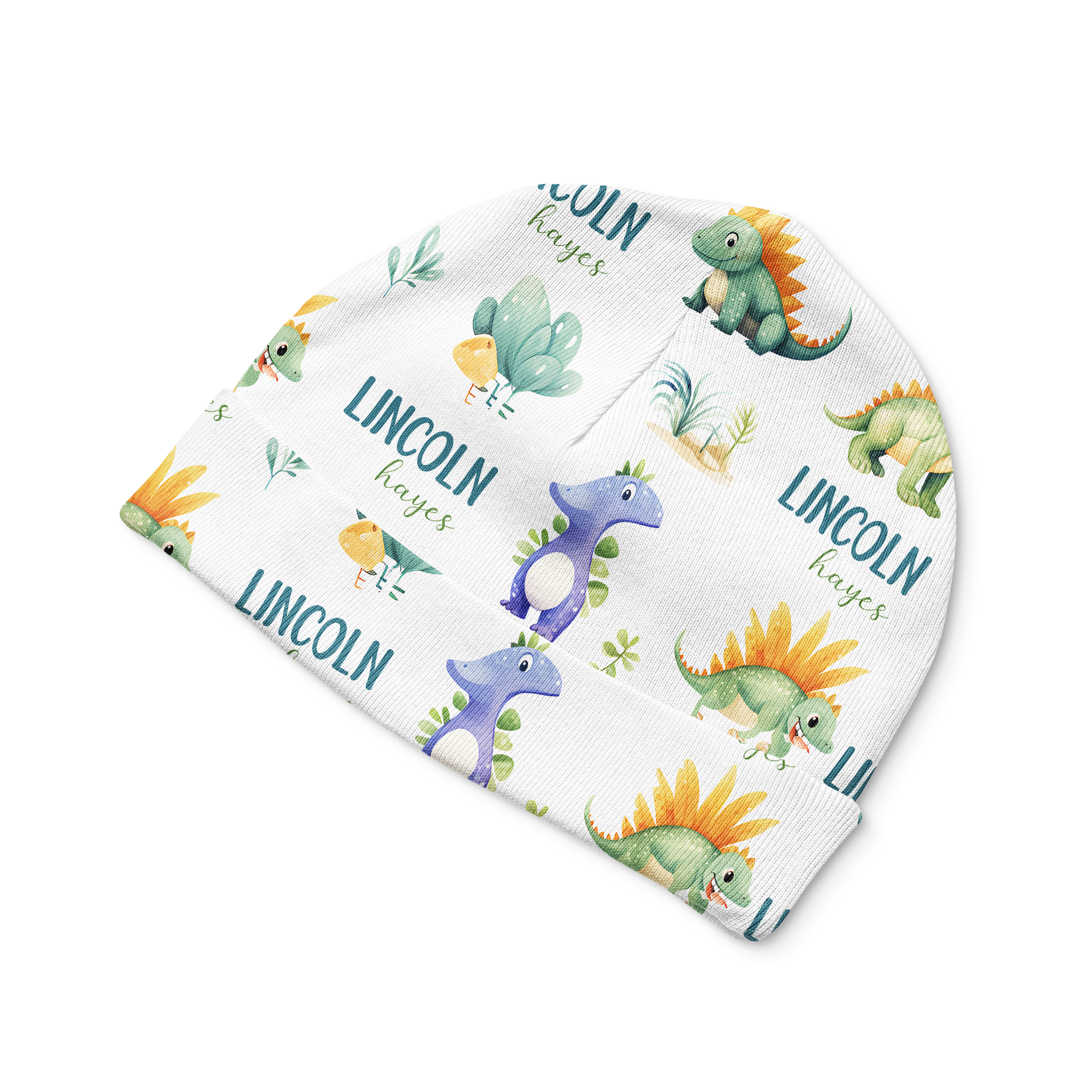 Personalized Beanie in Dinosaur Boy