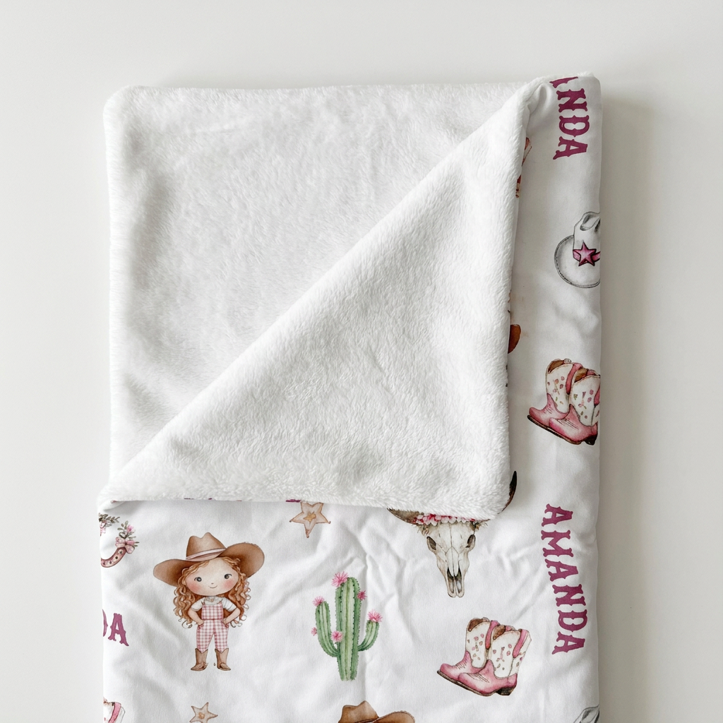 Personalized Sleeping Bag in Western Girl