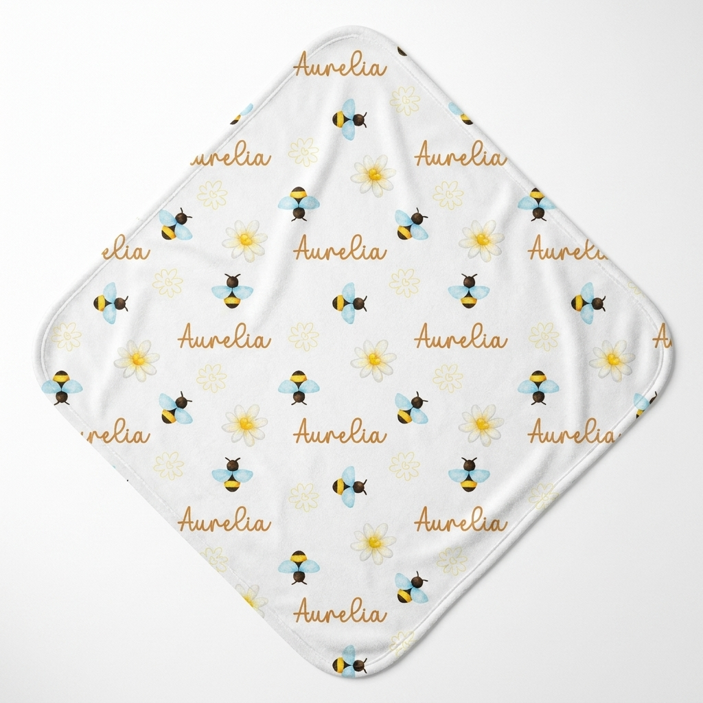 Personalized Hooded Towels in BeeBee