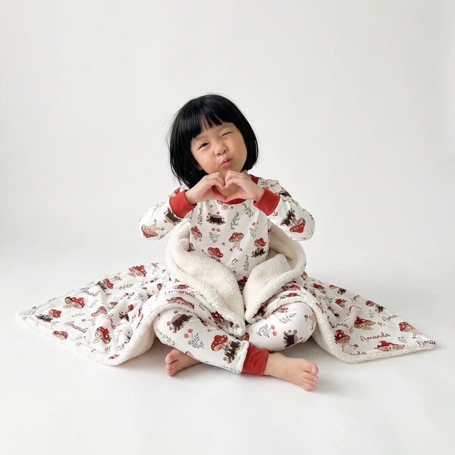 Personalized Blanket in Mushroom