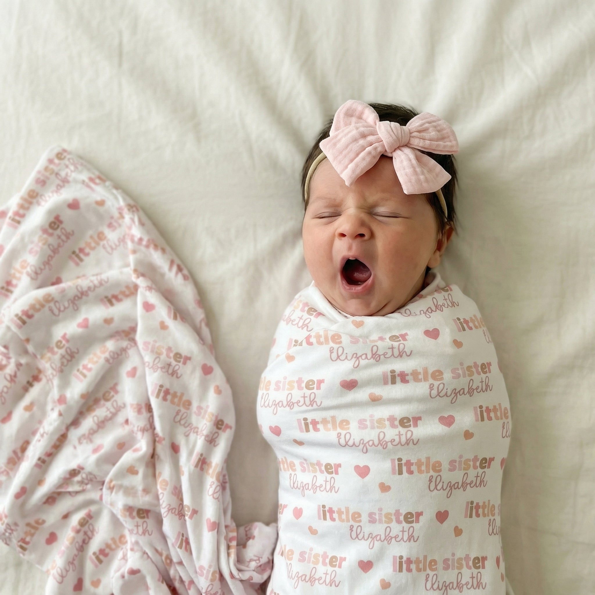 Personalized Swaddle in Little Sister