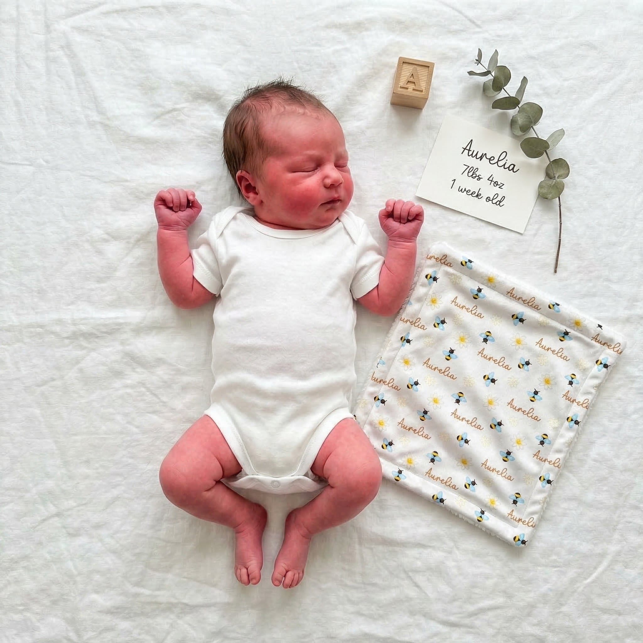 Personalized Mini Lovey in BeeBee
