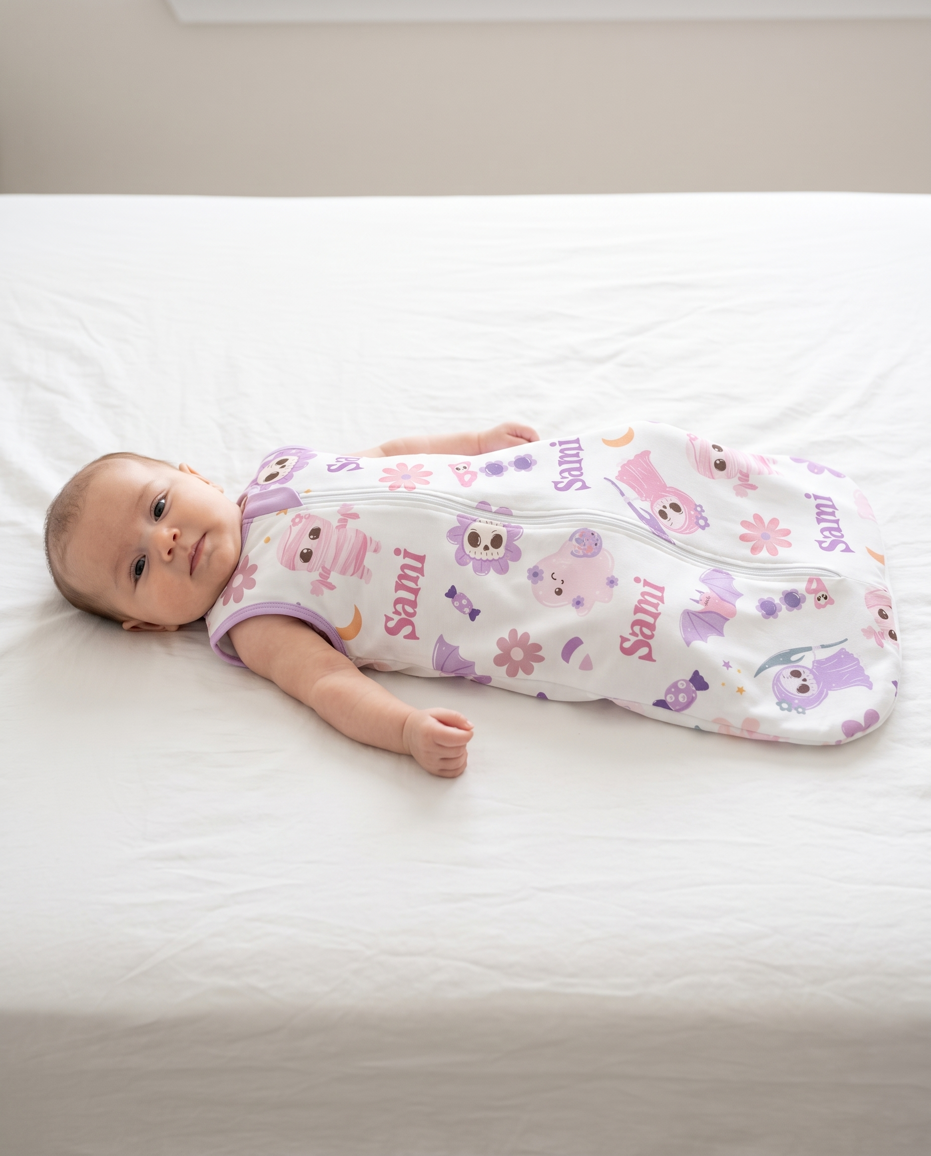 Personalized Sleep Bag in Blush Boo