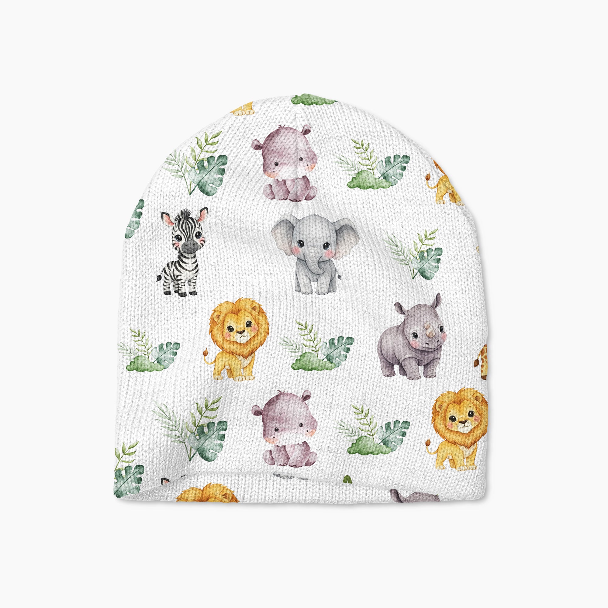 Personalized Beanie in Safari Animal