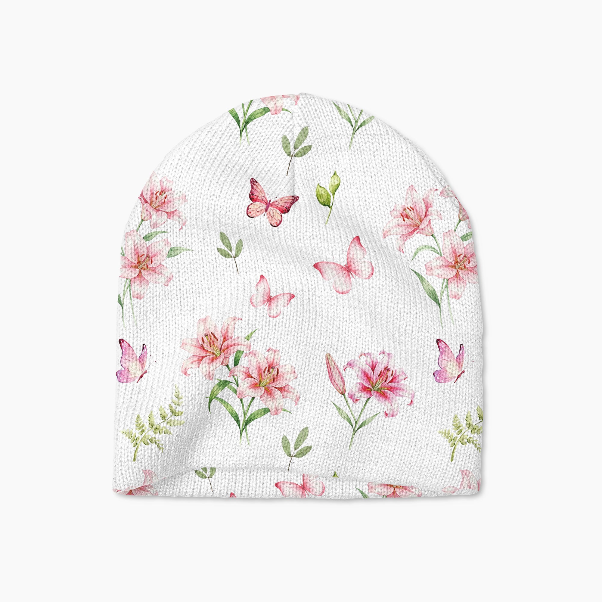 Personalized Beanie in Pink Lilys