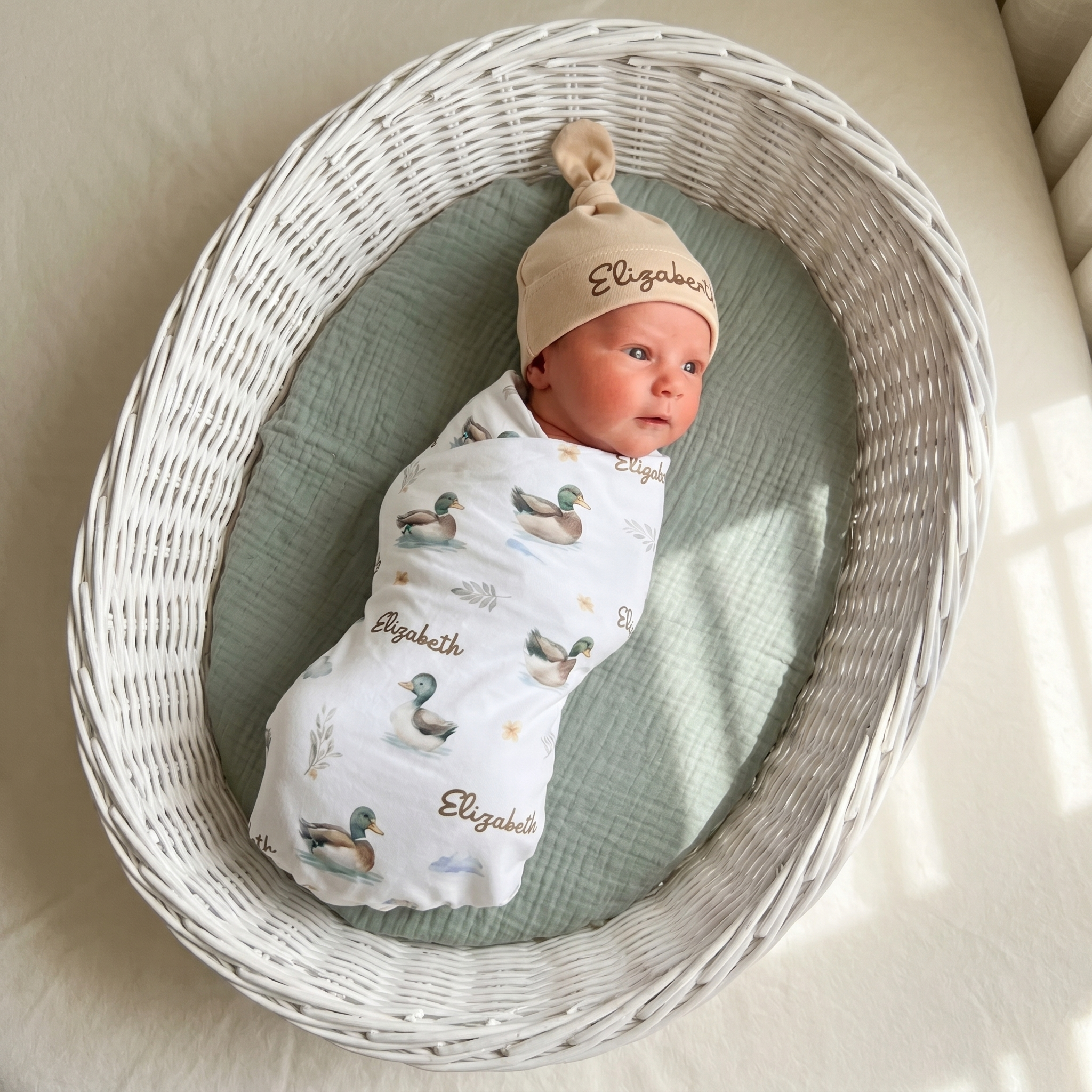 Personalized Swaddle in Mallard