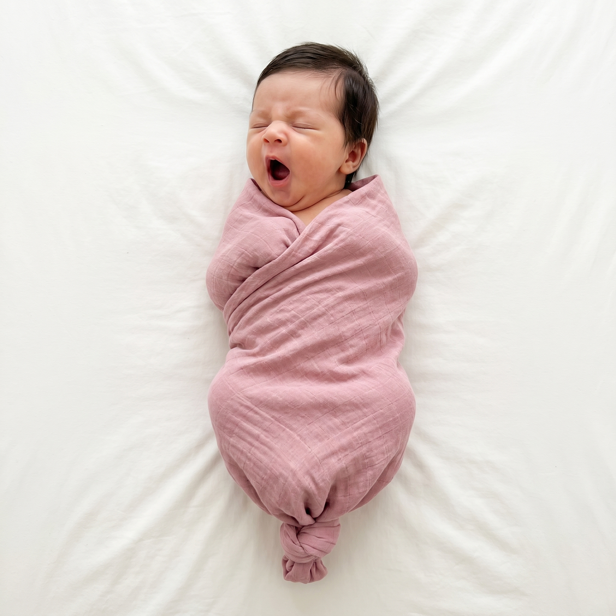 Muslin Swaddle in Dark Pink
