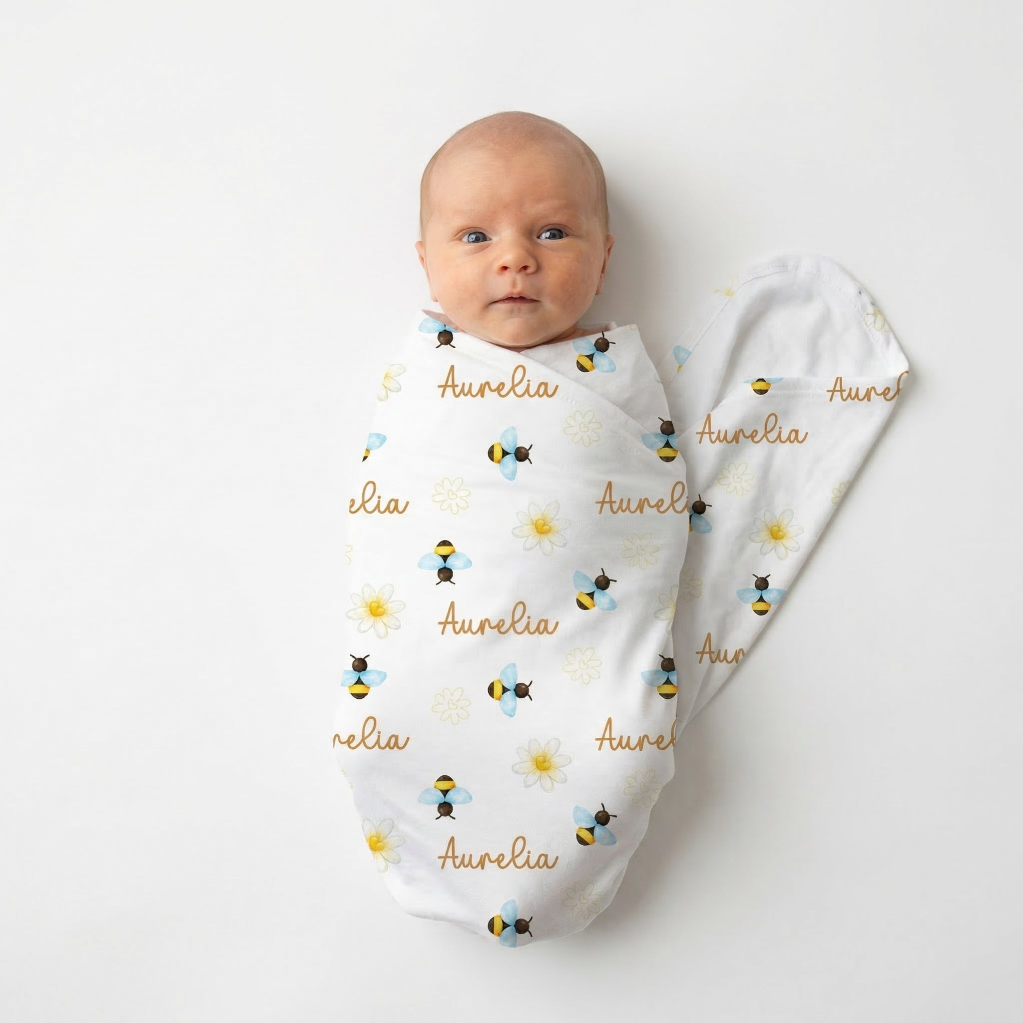 Personalized Swaddle in BeeBee