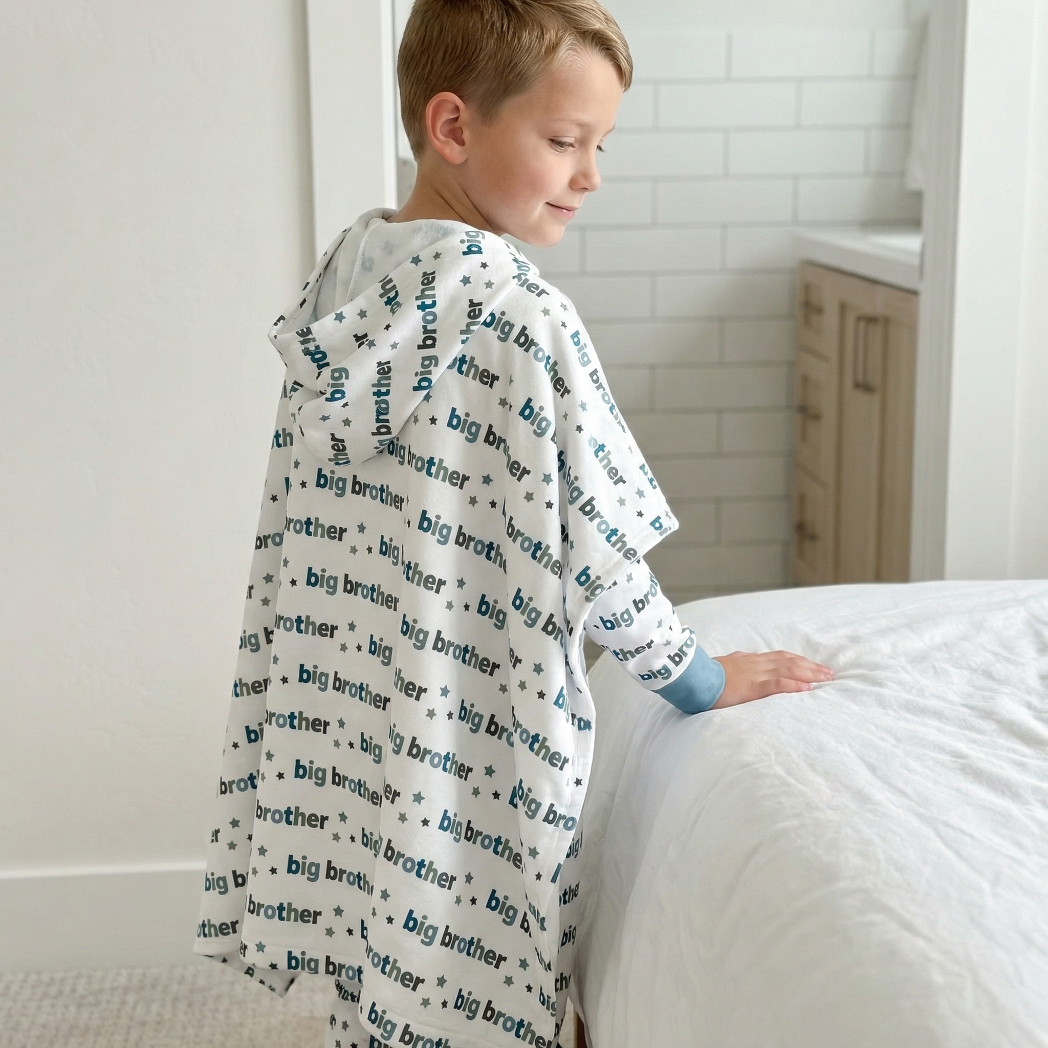 Kids Hooded Towel in Big Brother