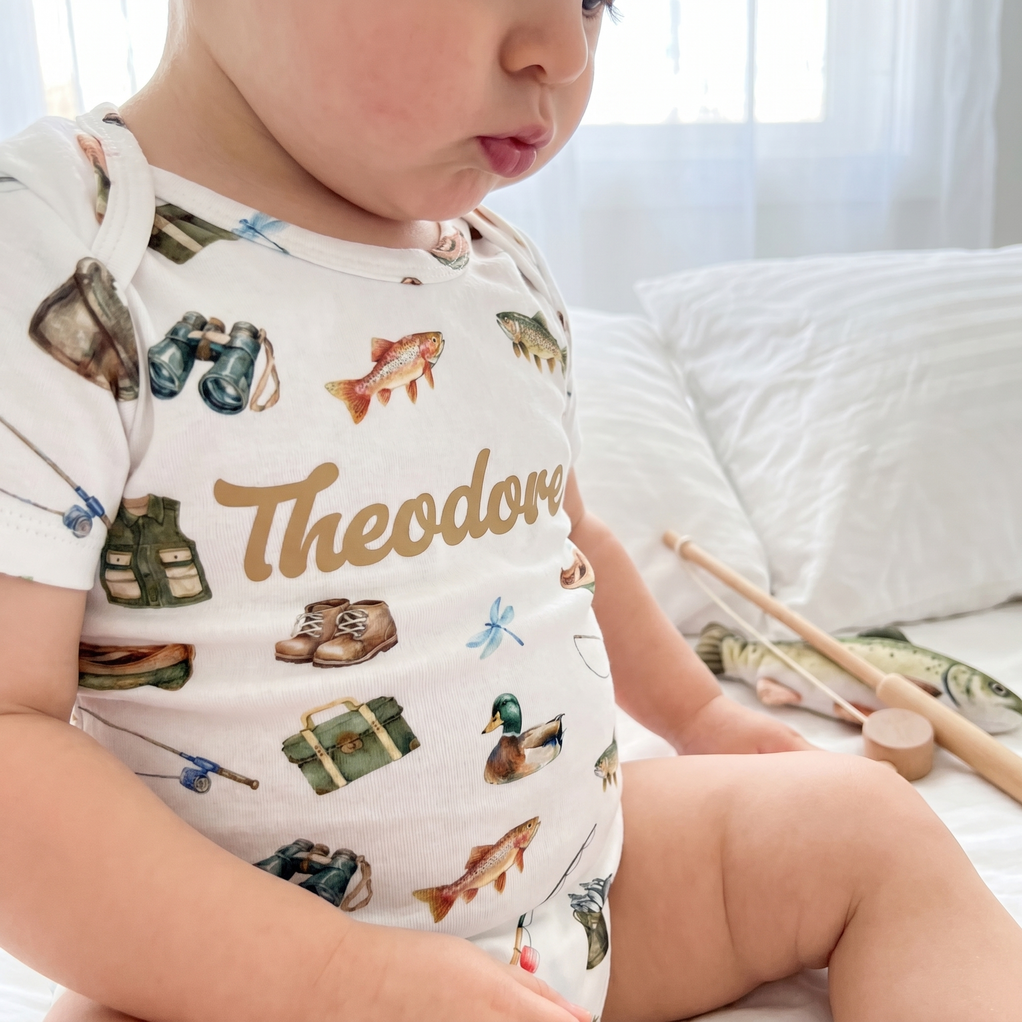Personalized Bodysuit in Fishing Buddy