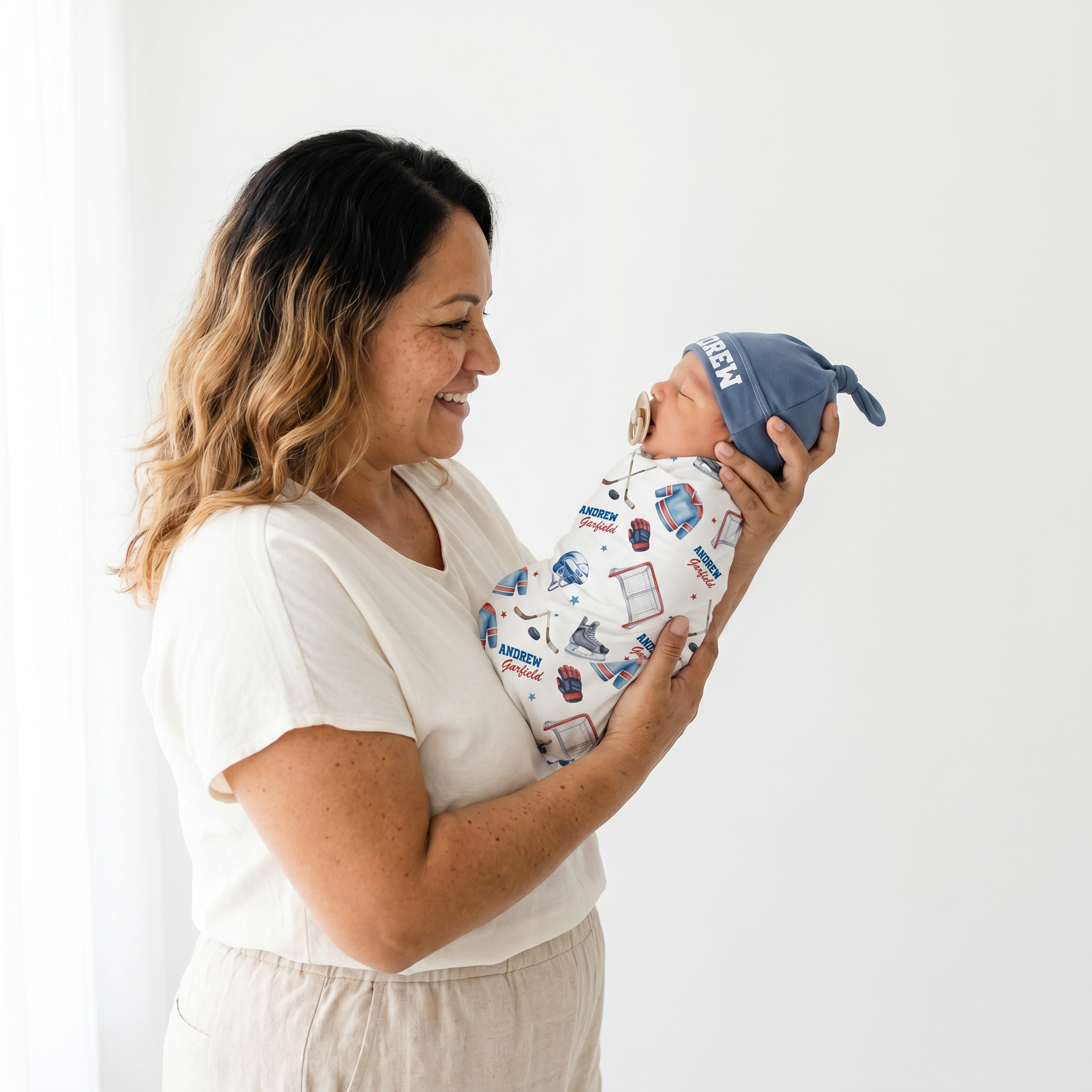 Personalized Swaddle in Ice Hockey