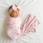Personalized Swaddle in Rosy