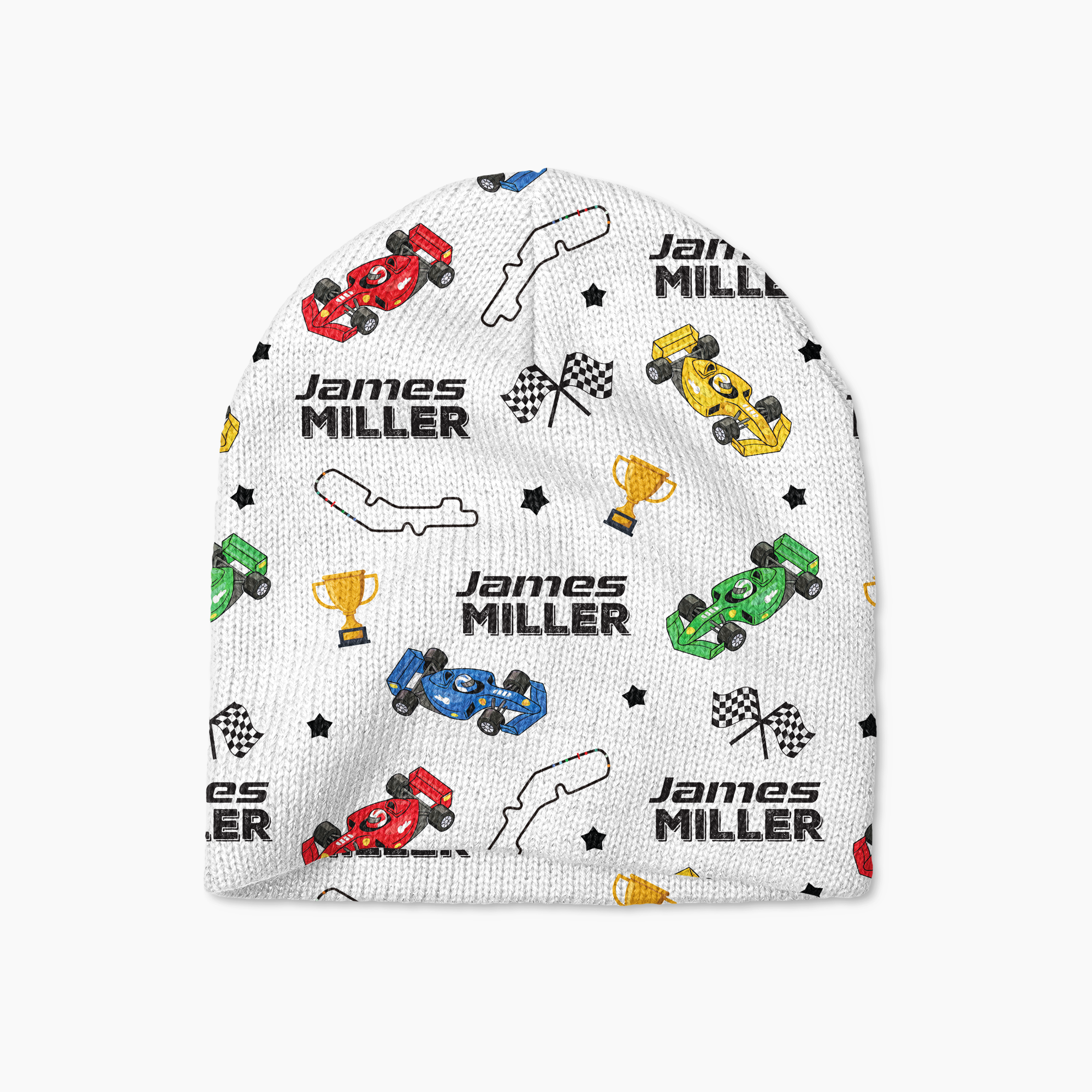 Personalized Beanie in Pit Crew