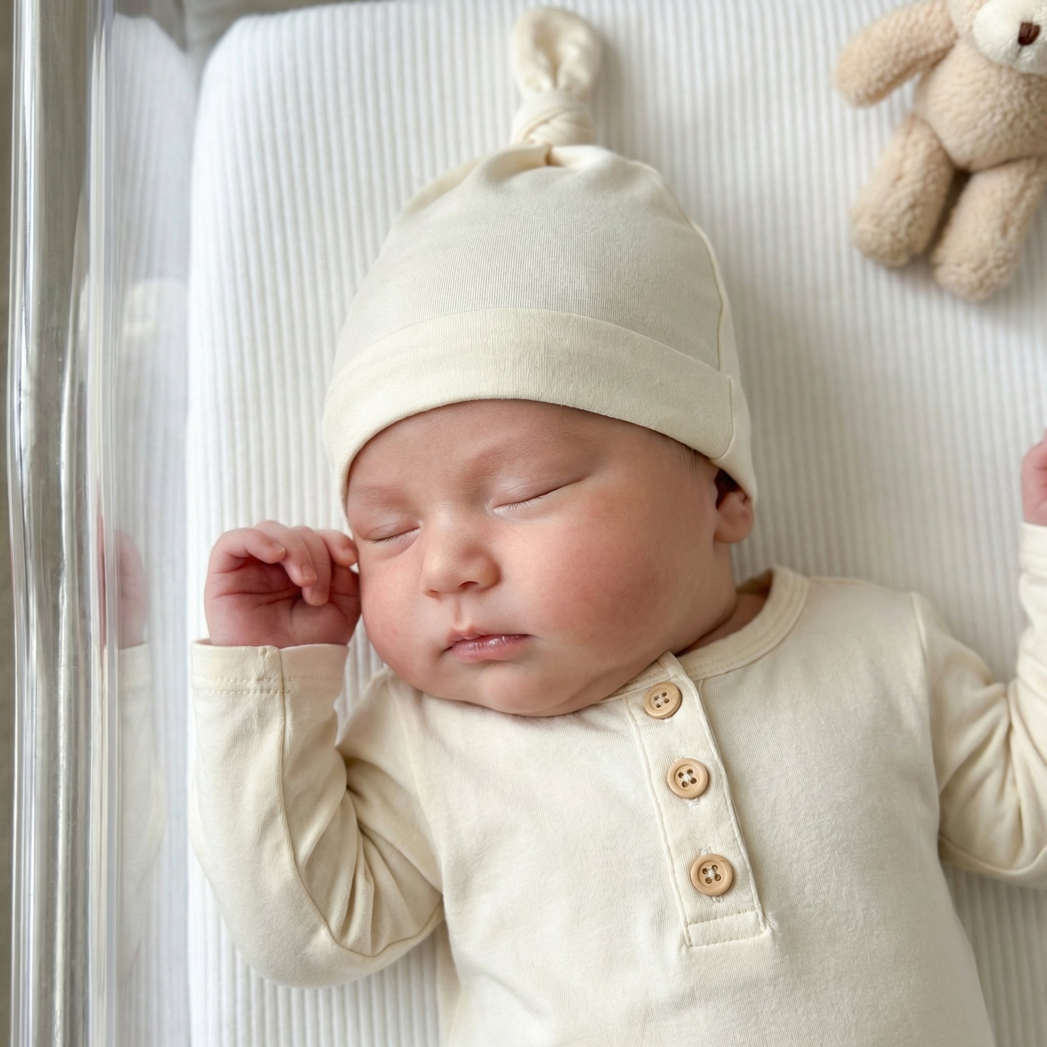 Knotted Gown with Hat in Milky
