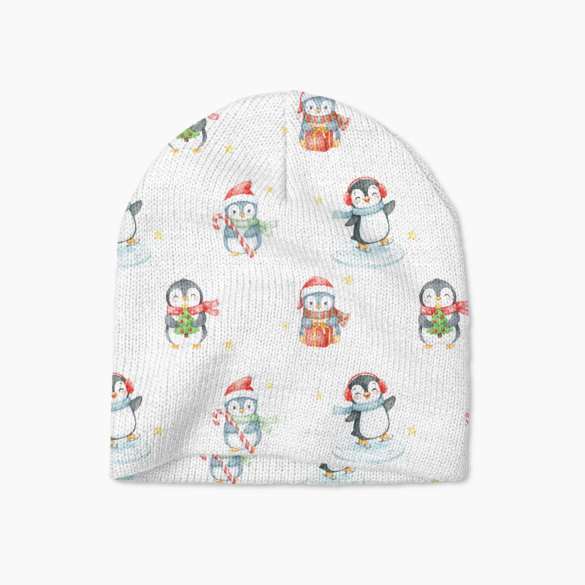 Personalized Beanie in Snow Penguin