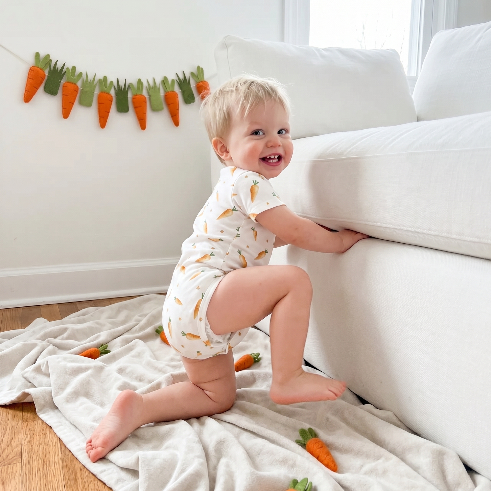 Personalized Bodysuit in Carrot