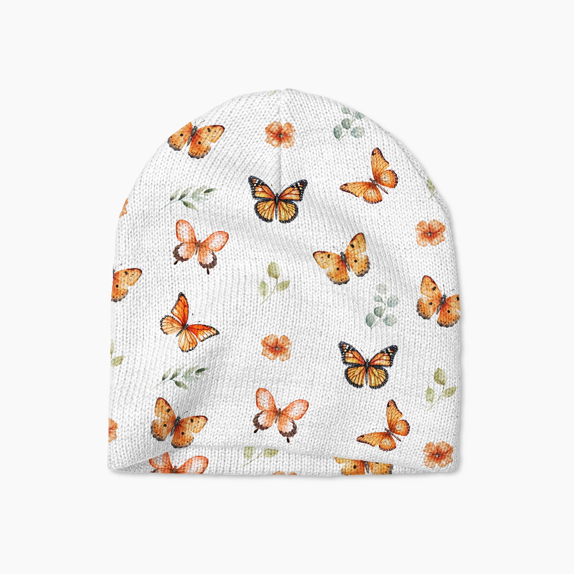 Personalized Beanie in Orange Butterfly