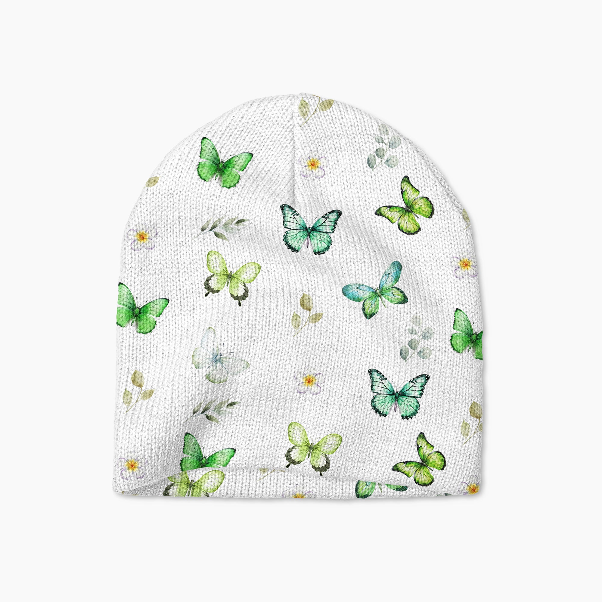 Personalized Beanie in Green Butterfly