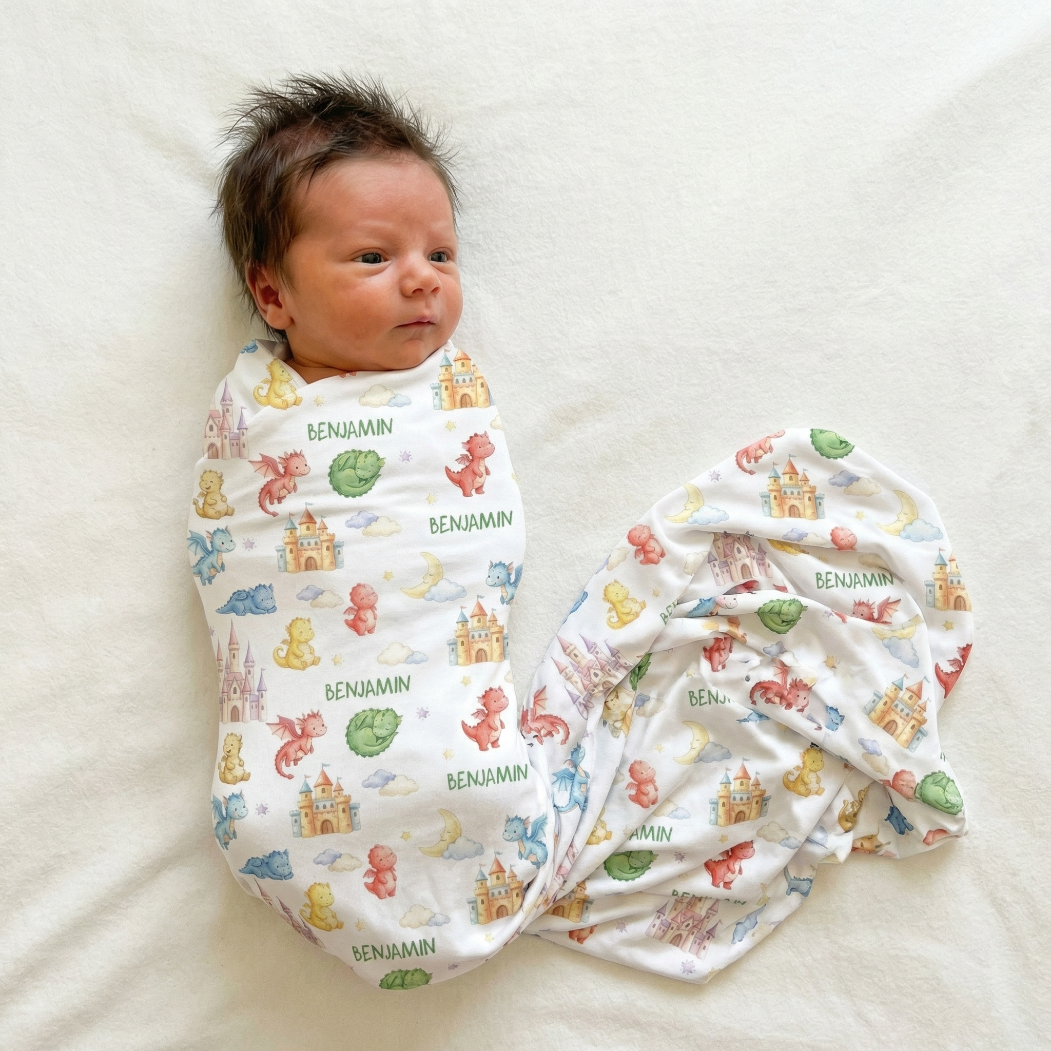 Personalized Swaddle in Dragon Kingdom
