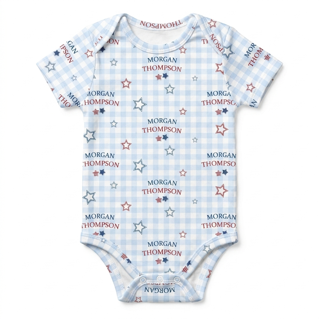 Personalized Bodysuit in Star-Spangled Sky