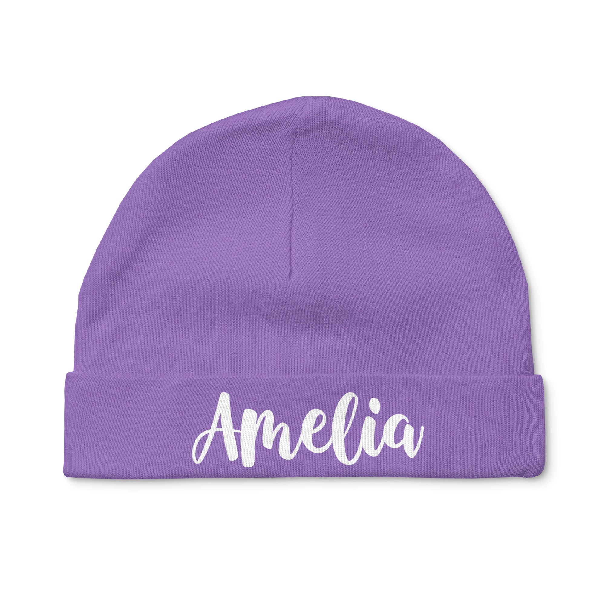 Personalized Beanie Hat in Lilac
