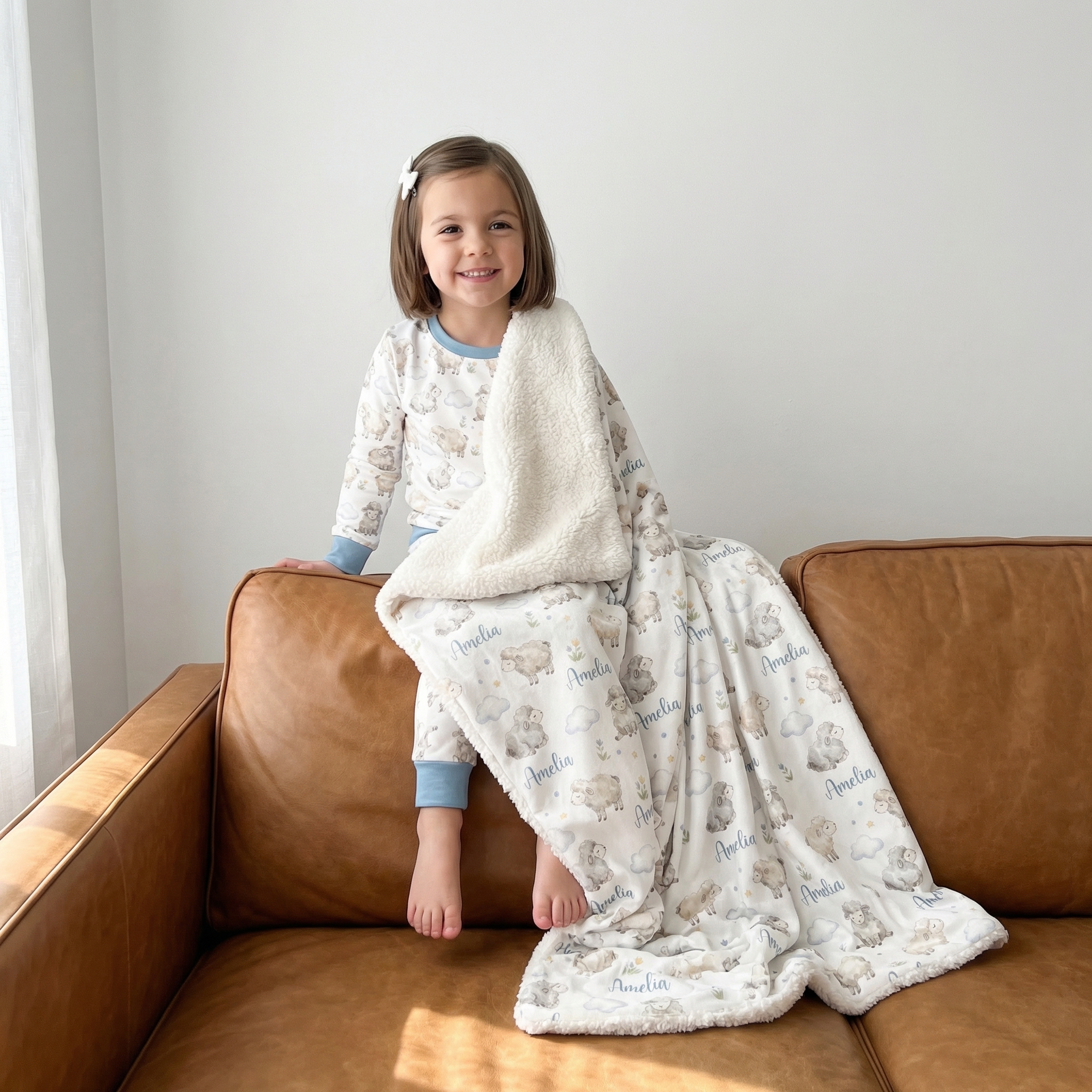 Pajama Set in Lamb
