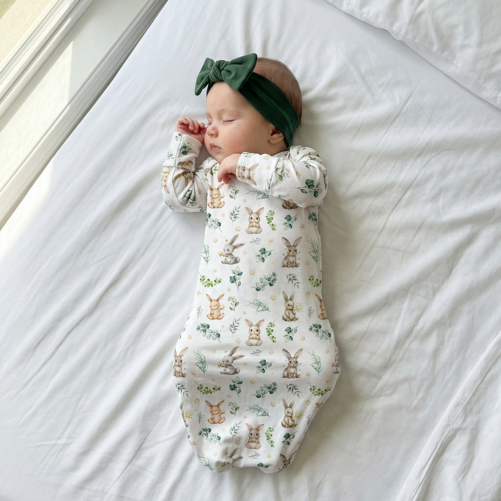 Sleep Gown in Bunny Garden