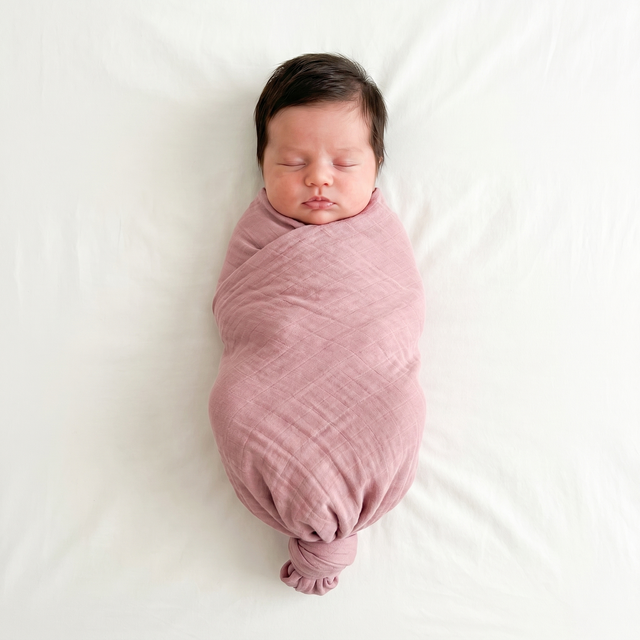 Muslin Swaddle in Dark Pink