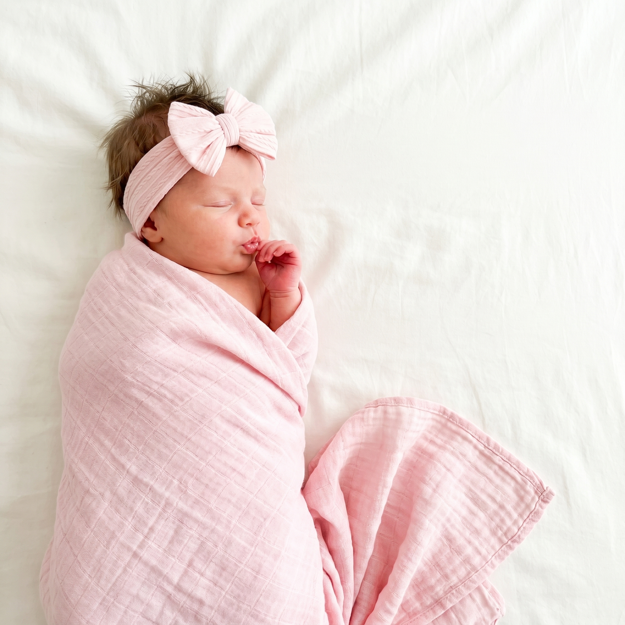 Muslin Swaddle in Purple Pink
