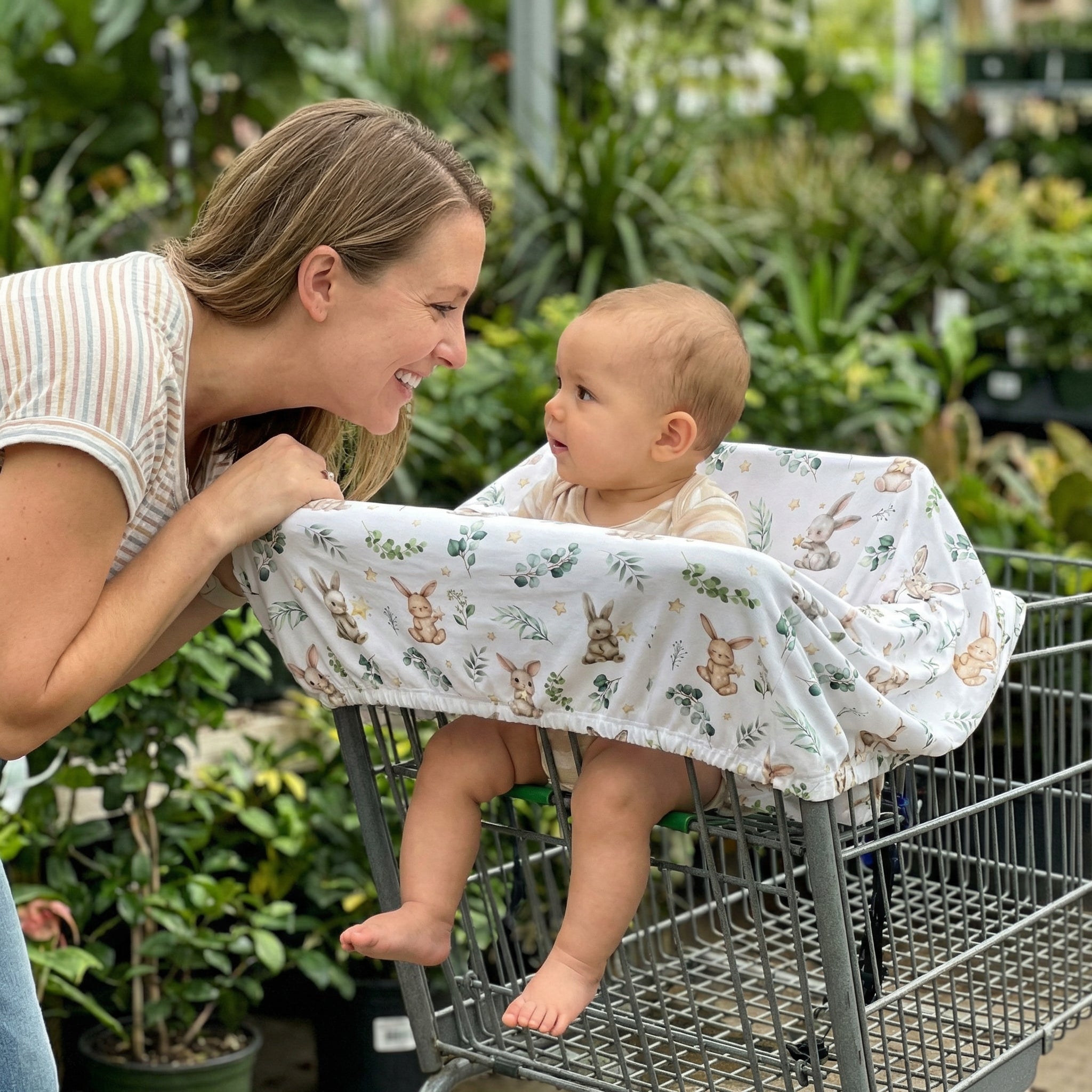 5-in-1 Nursing Cover in Bunny Garden