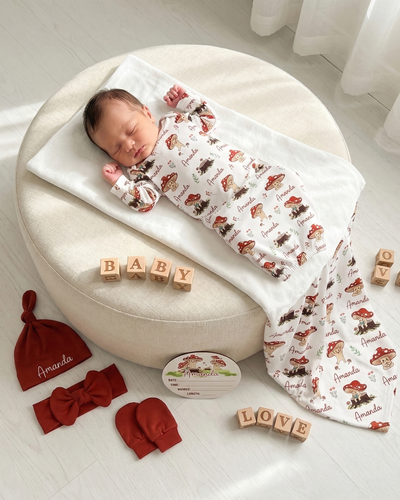 Personalized Sleep Gown in Mushroom