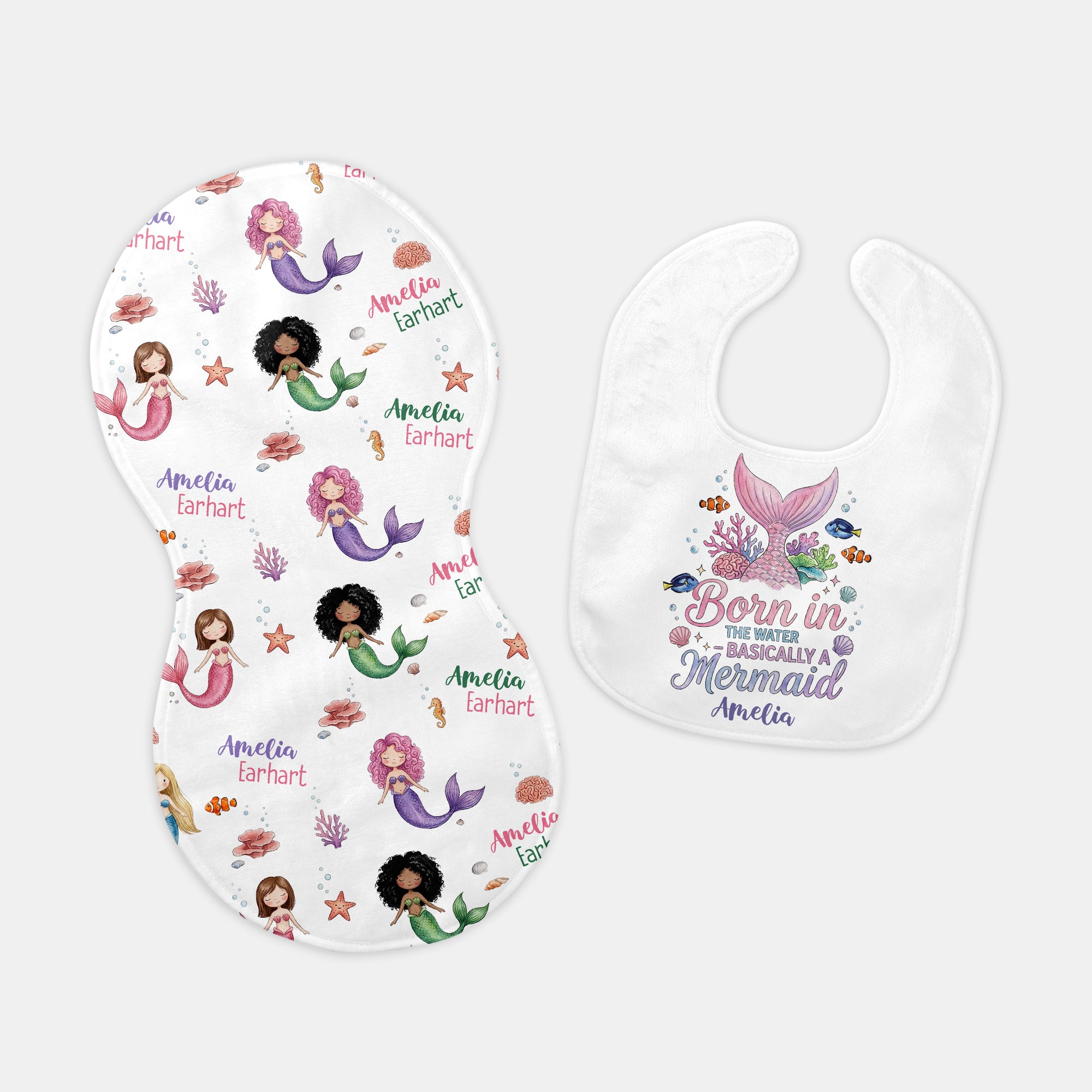 Personalized Bib in Little Mermaid