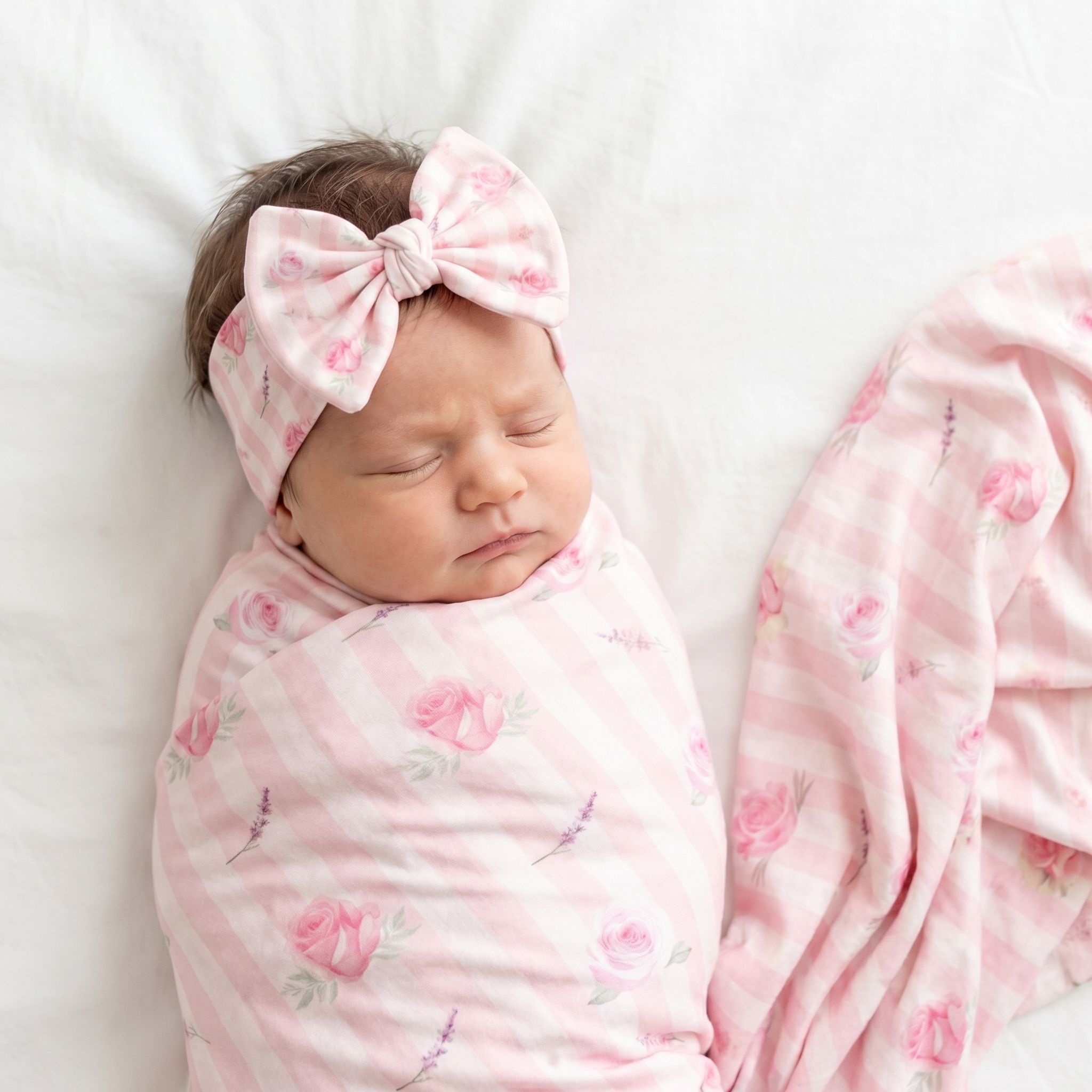 Personalized Swaddle in Rosy