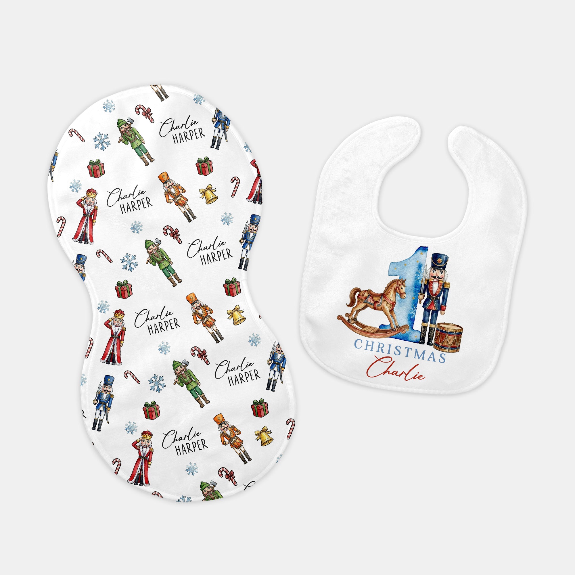 Personalized Bib in 1st Christmas