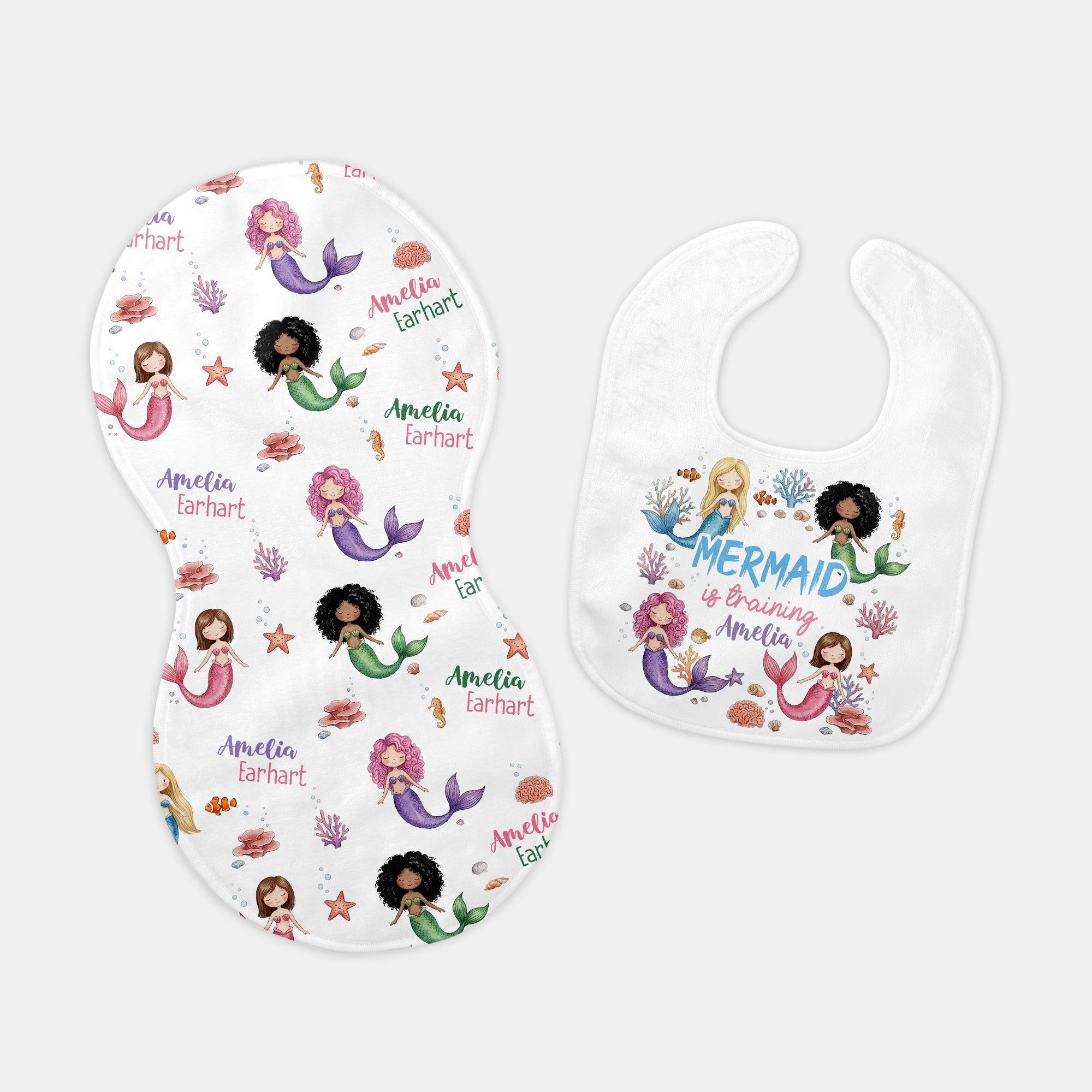 Personalized Bib in Mermaid is training