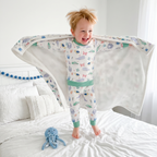 Personalized Baby Pajama Set in Sea Animals