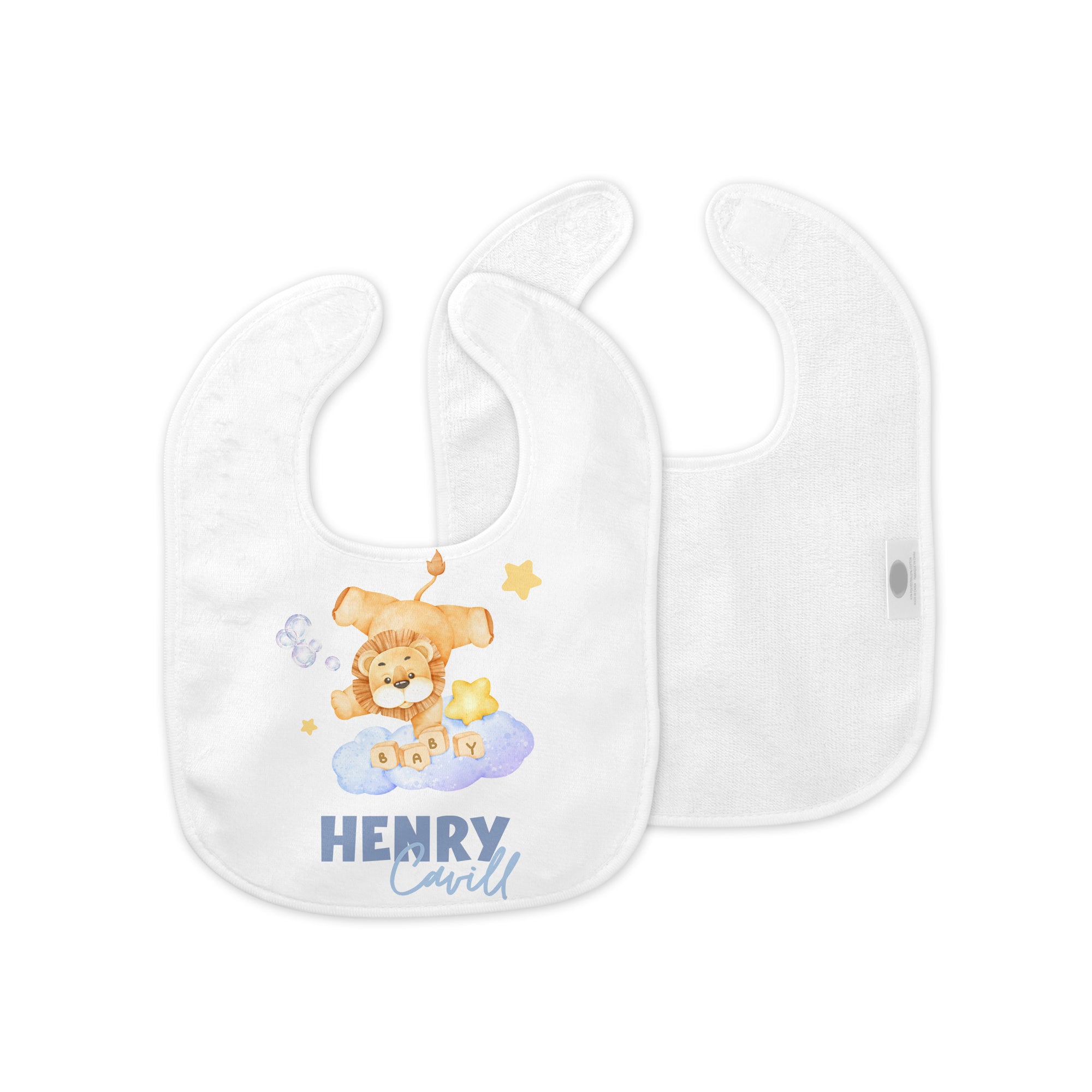 Personalized Bib in Blue Milk Drunk