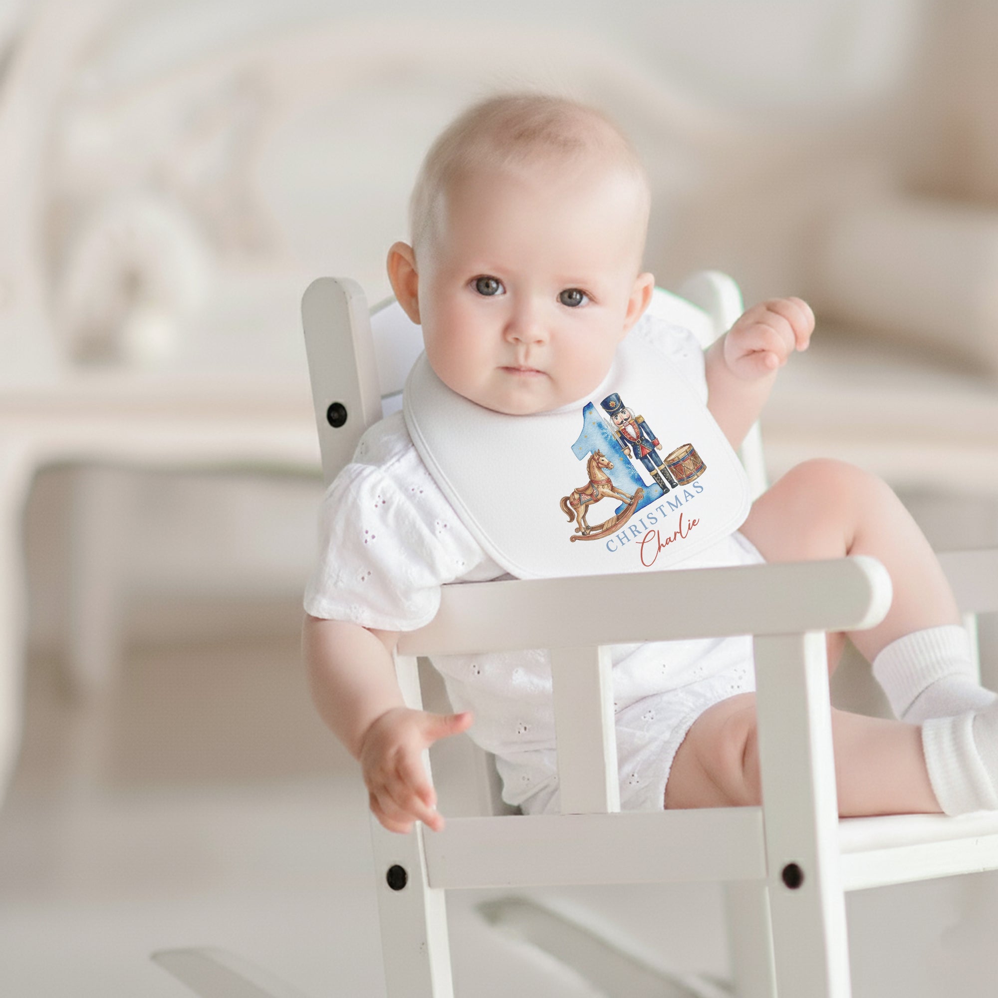 Personalized Bib in 1st Christmas